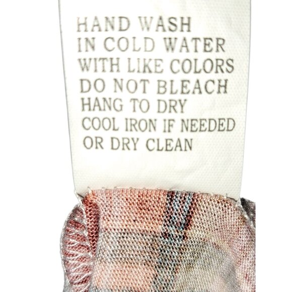 Stem & Vine Womens L Plaid Crochet Yoke Boho-Chic Sleeveless Button Up Top - Picture 6 of 7